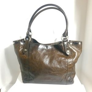 Frye Women's Melissa Shoulder Bag Dark Brown Leather